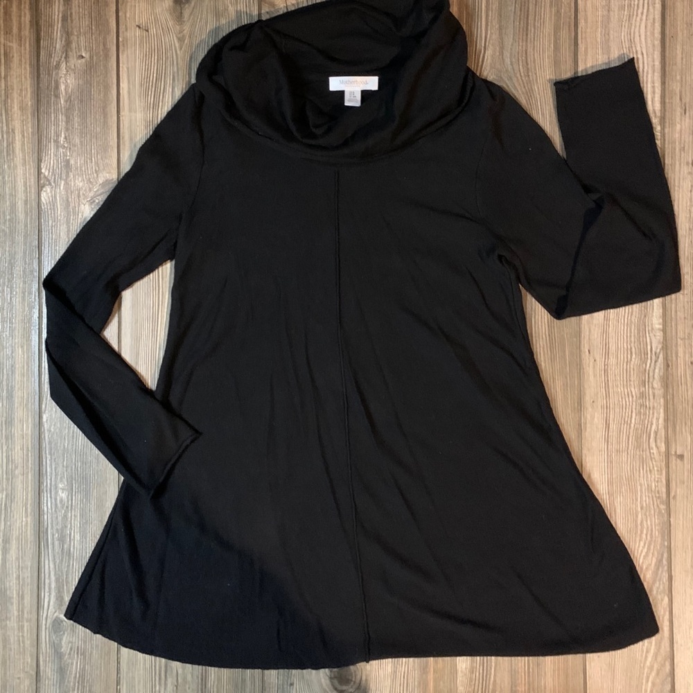 Motherhood Maternity Cowl Neck Black Sweater